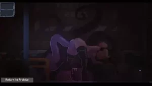 Cumingaming - Zetria [Porno-Hentai-Spiel] Folge 2, sie sammelt Sperma von einem außerirdischen Monsterschwanz