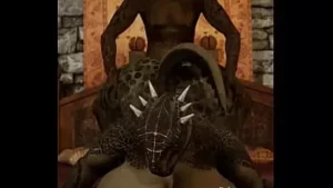 Mama argonian obtient une très belle baise dure