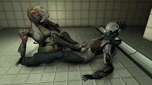 Ember accorde à Futa Nova une attention experte avec ses pieds.